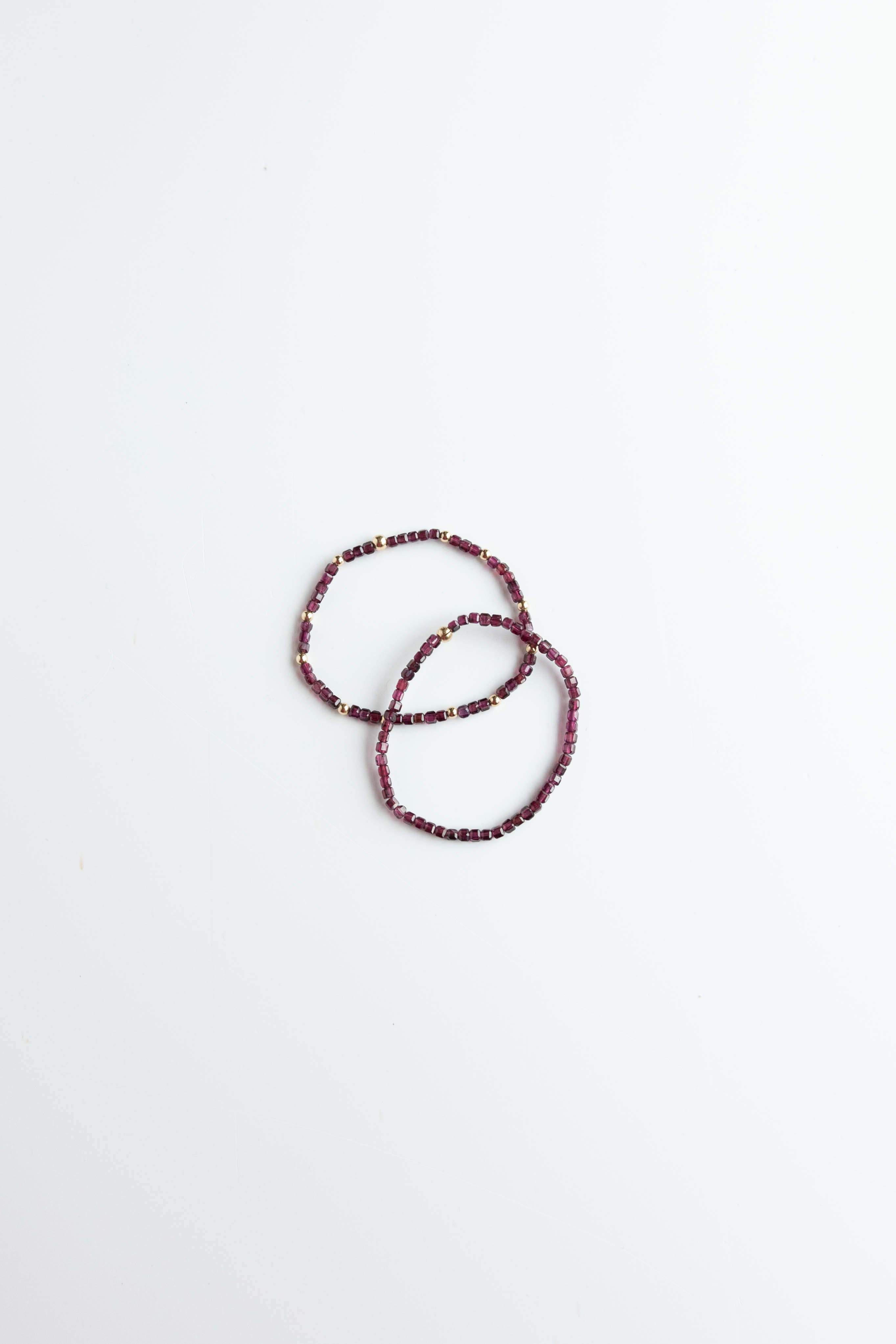 Purple Garnet Stretchy Bracelet