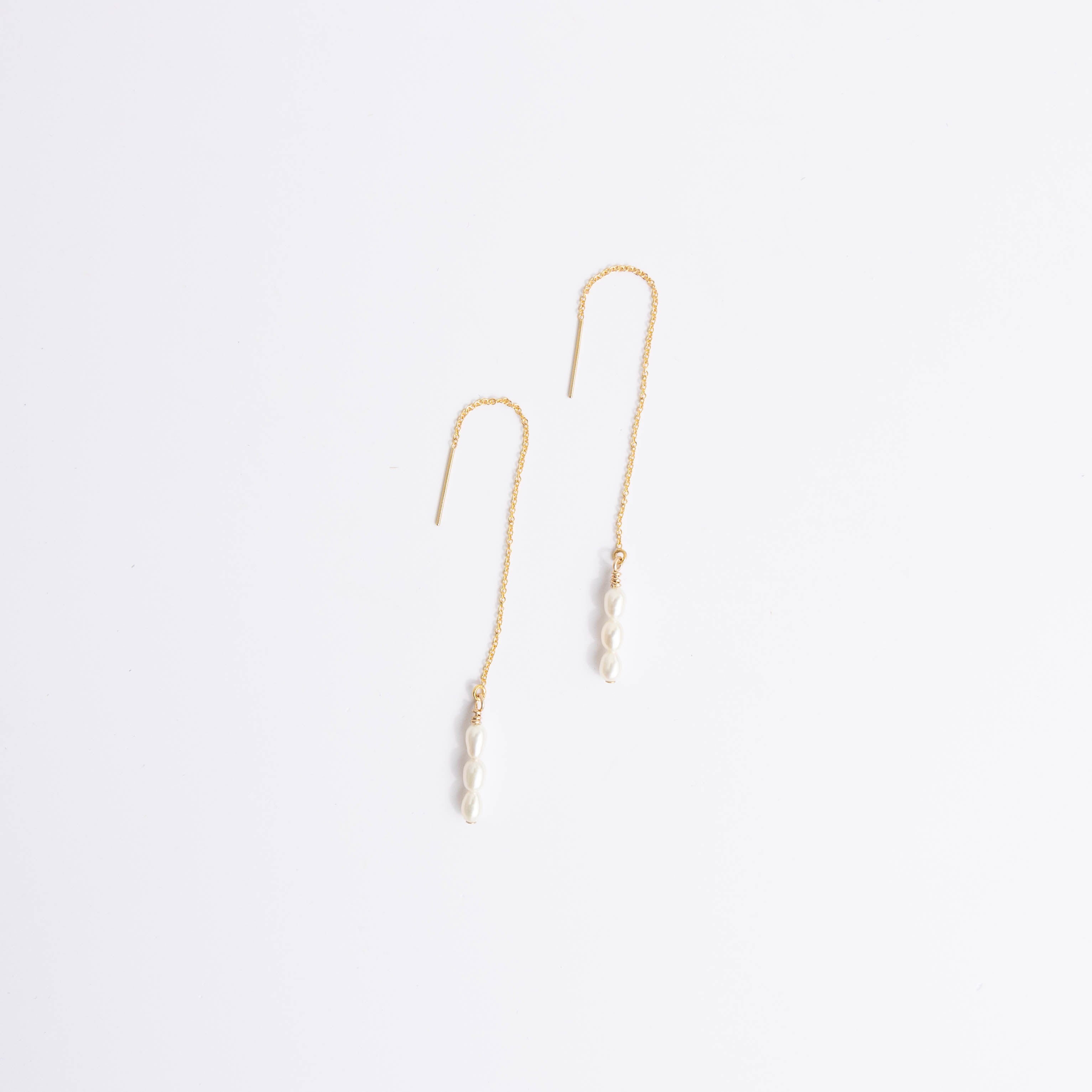 Pearl Threader Earrings