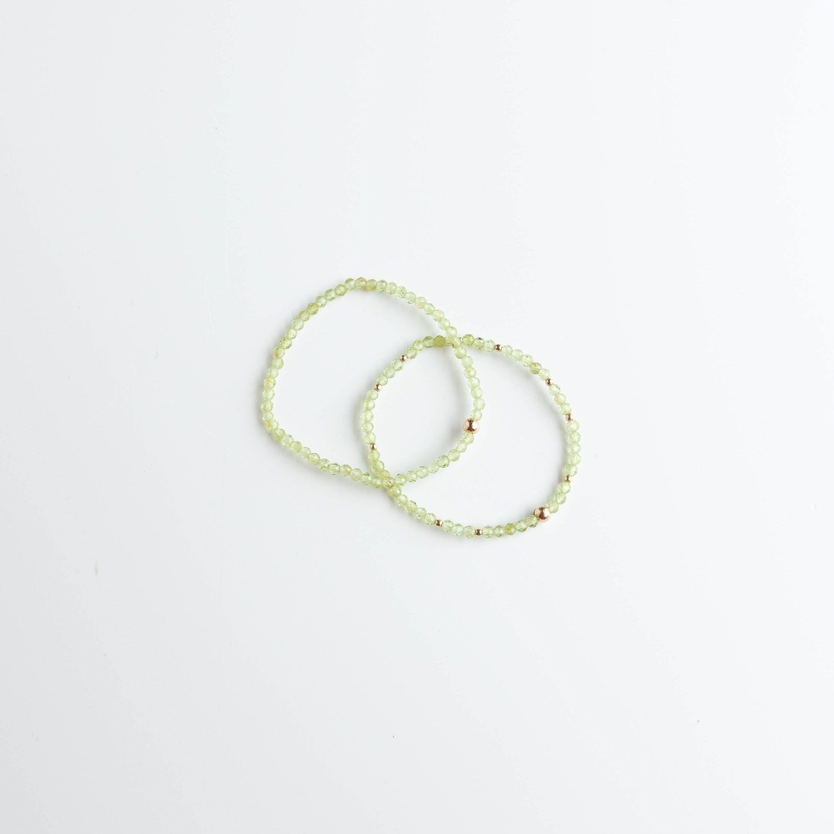 Gold & Peridot Stretchy Bracelet