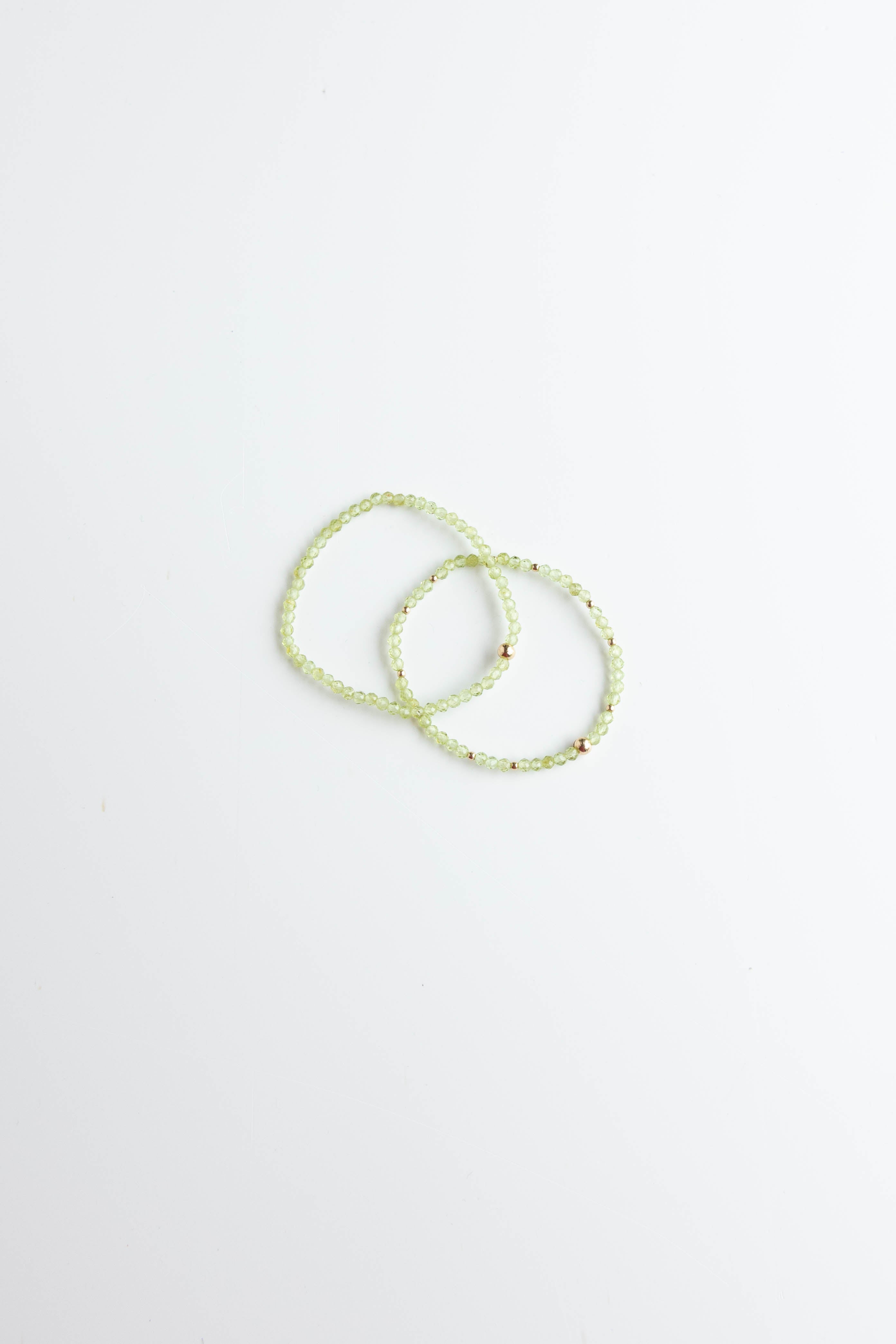 Gold & Peridot Stretchy Bracelet