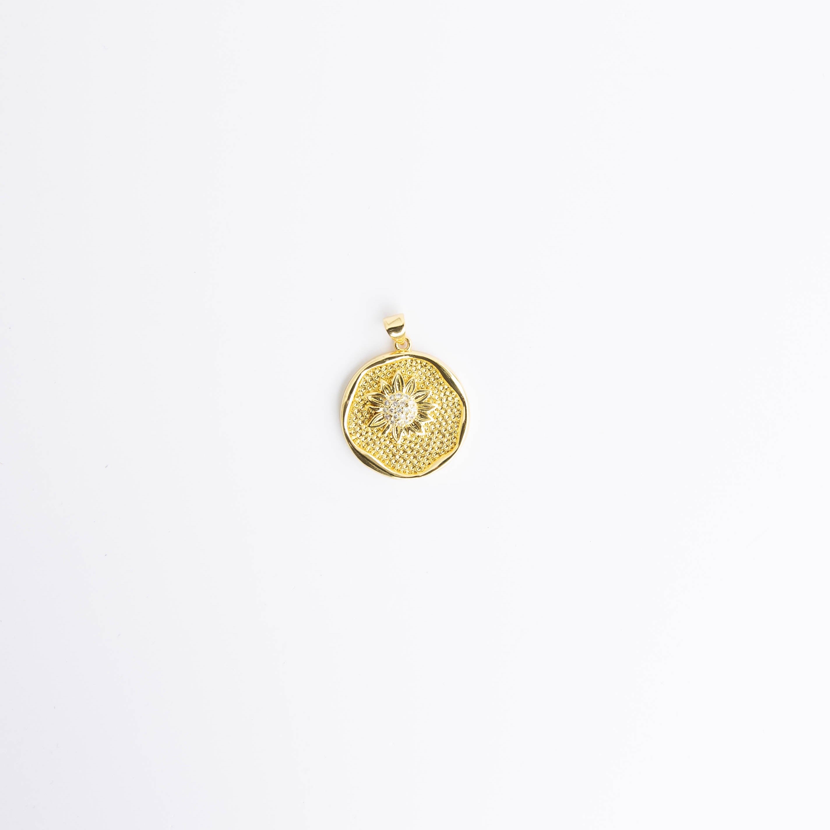 Gold Sunflower Charm