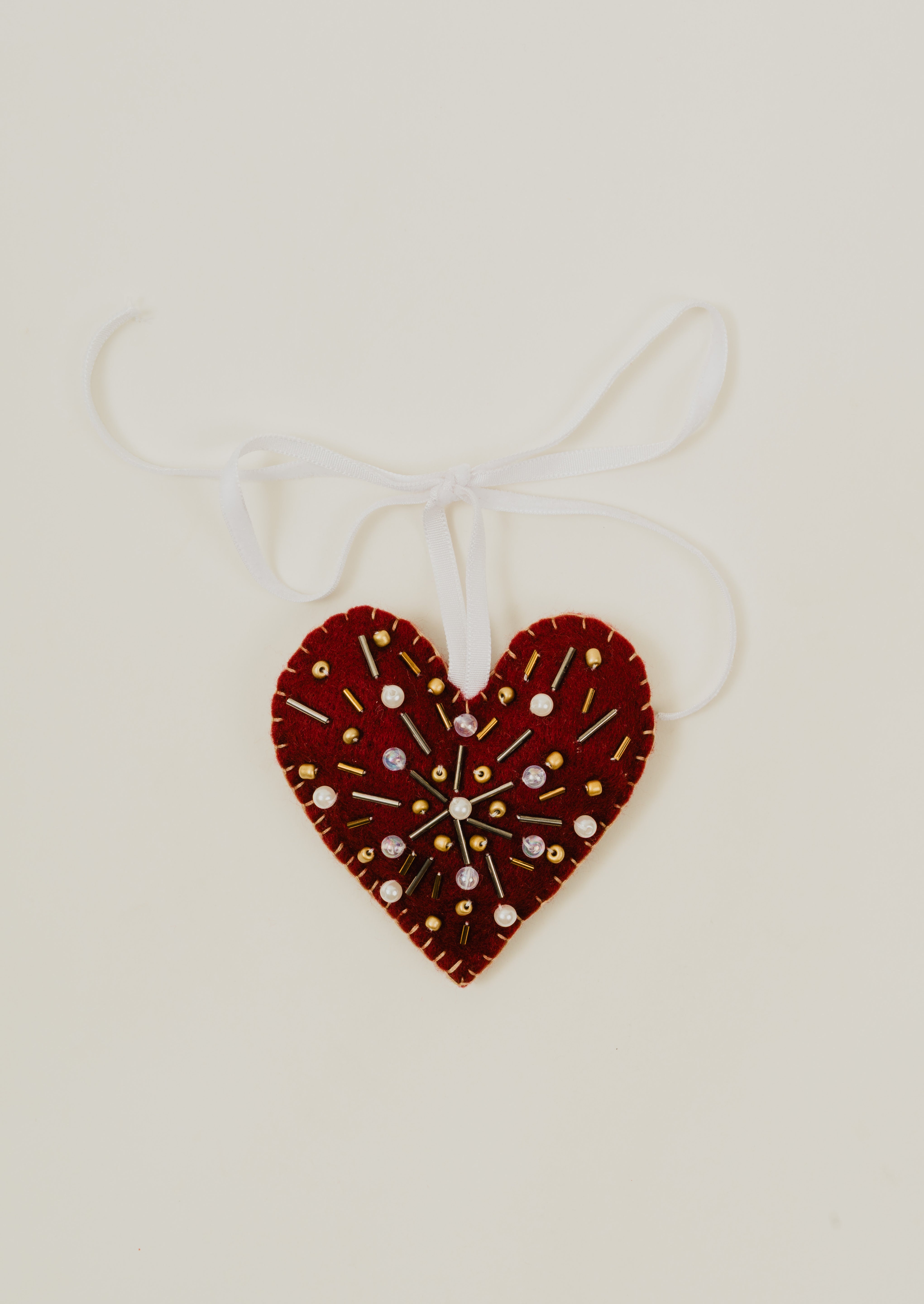 Beaded Heart Ornament