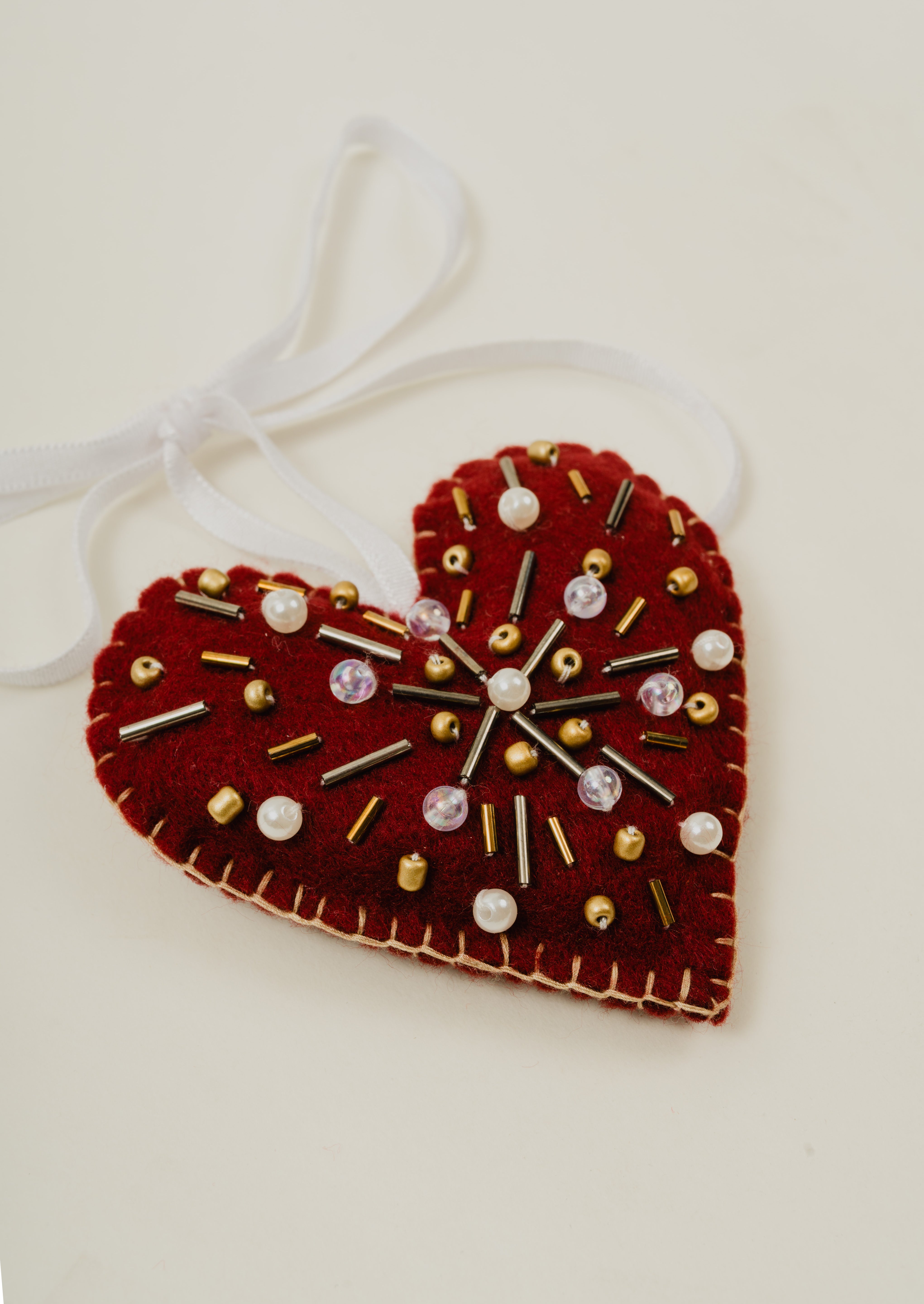 Beaded Heart Ornament