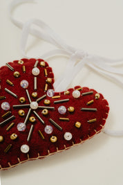 Beaded Heart Ornament