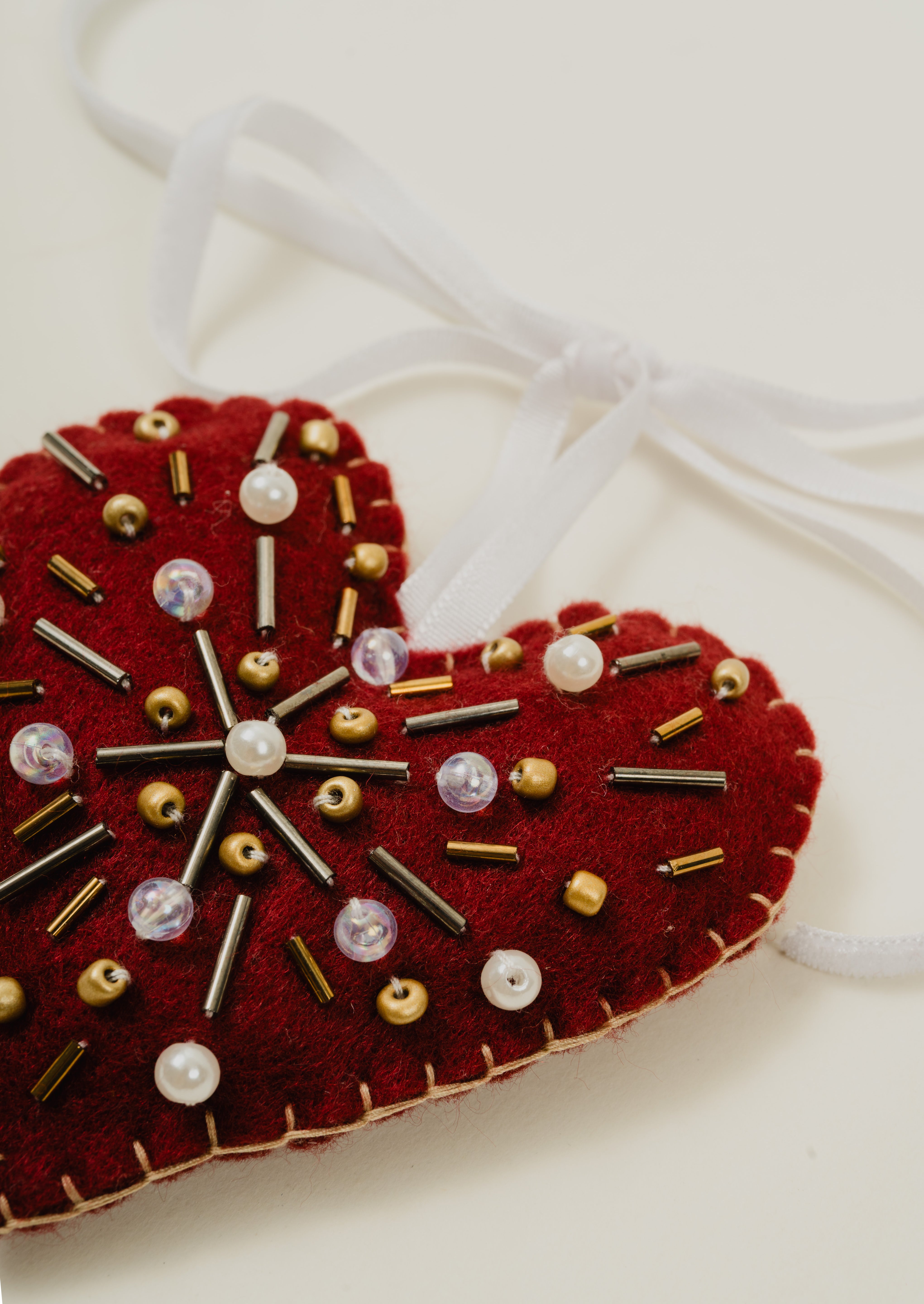 Beaded Heart Ornament