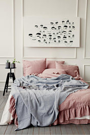 Queen Linen Waffle Coverlet