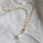 Pearly Paperclip Necklace