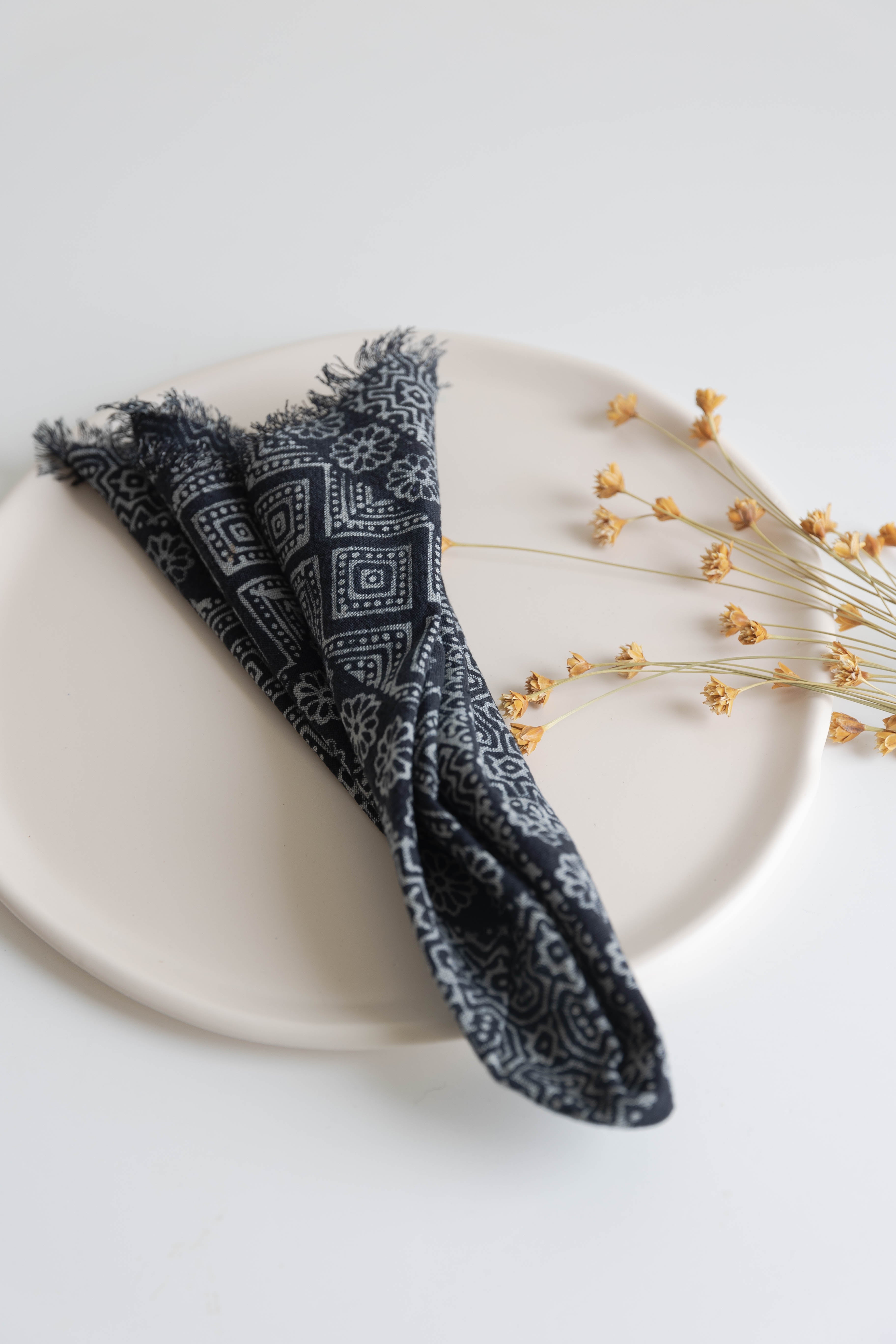 Raw Hem Batik Napkin