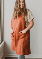 Linen Crossback Apron