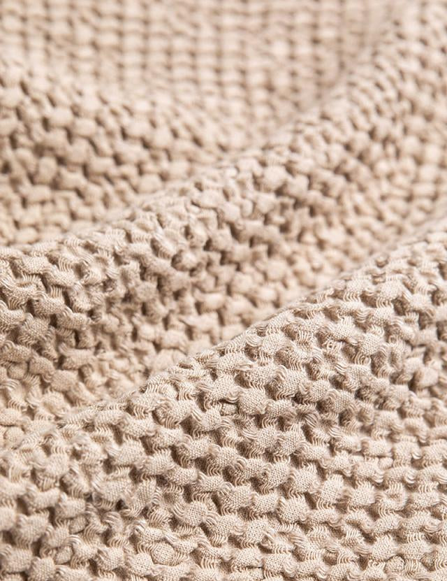 Queen Linen Waffle Coverlet