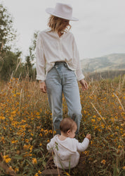 Linen Slit Back Button Down